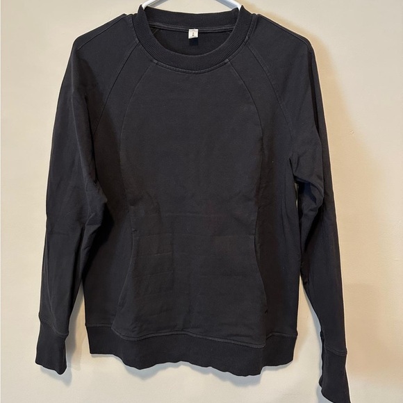 Lululemon Scuba Crew Neck Sweatshirt in Black Size 8 - Picture 2 of 11